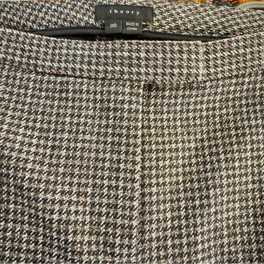 Theory Multi-Color Small Check Cuffed Trouser. Si… - image 5